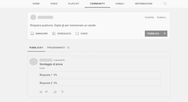 Sondaggio YouTube