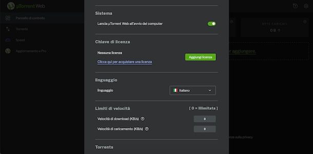 uTorrent Web in italiano 