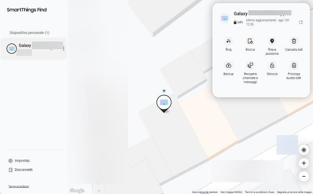 Trova dispositivo personale Samsung