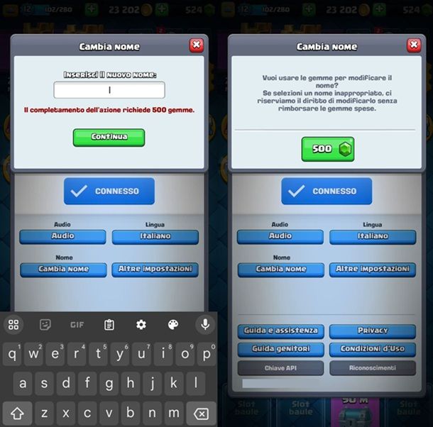 Come cambiare nome su Clash Royale più volte