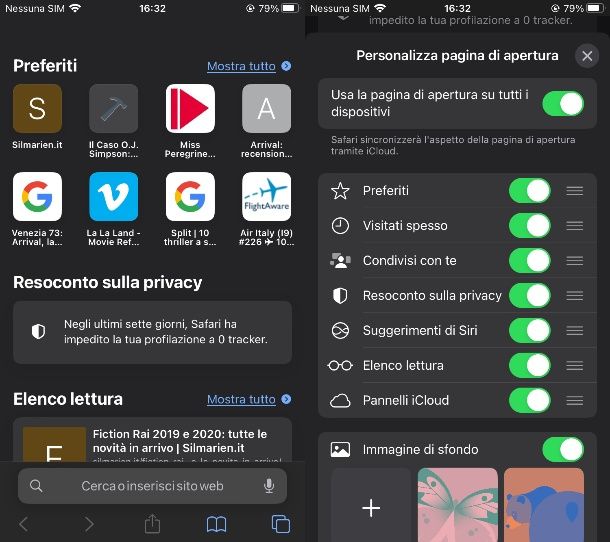 Come impostare pagina iniziale Safari su iPhone