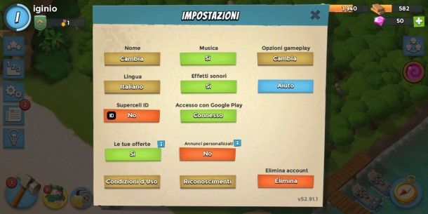 Come connettersi a Supercell ID su Boom Beach