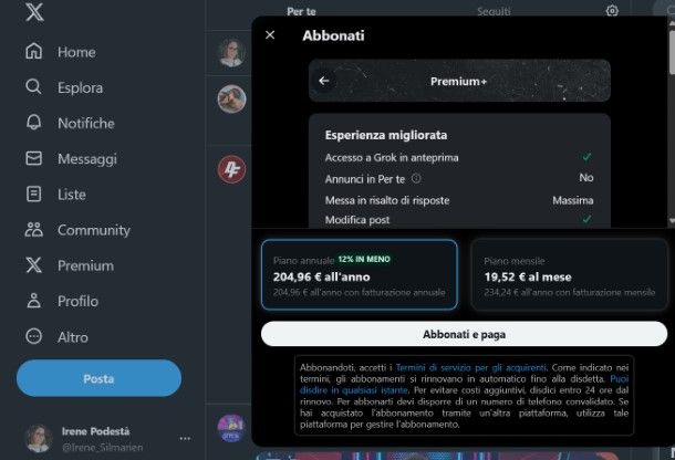 Come iscriversi a X Premium (Twitter Blue)