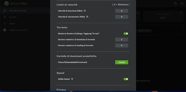 Configurare uTorrent Web