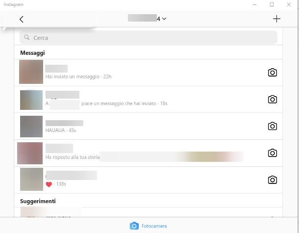 Come recuperare chat Instagram su PC