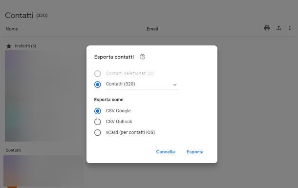 Come importare i contatti da Gmail