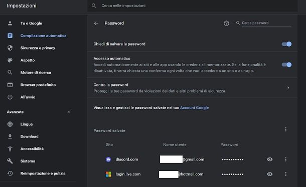 Password Chrome