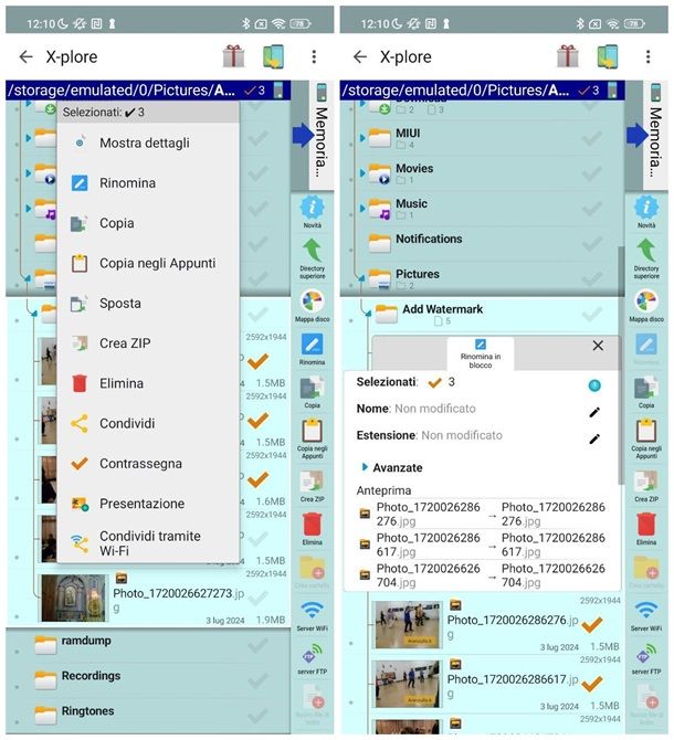 Come rinominare più file contemporaneamente: Android, iPhone e iPad