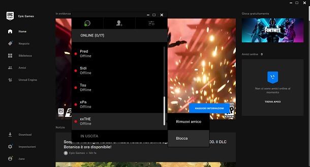 Blocca Epic Games Launcher