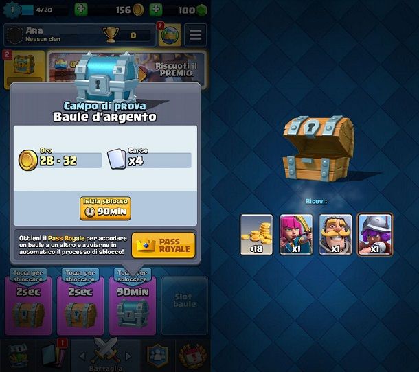 Come funzionano i bauli su Clash Royale