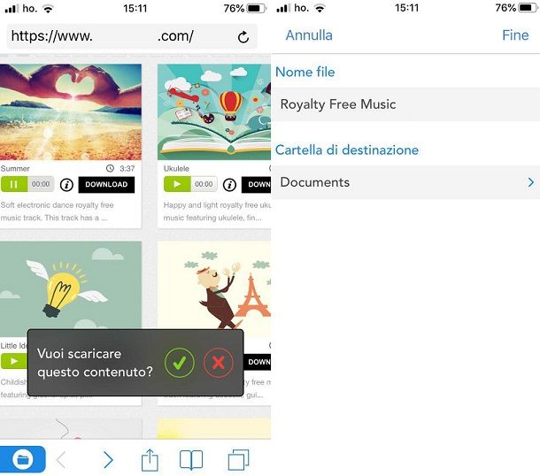 Come scaricare musica browser iPhone