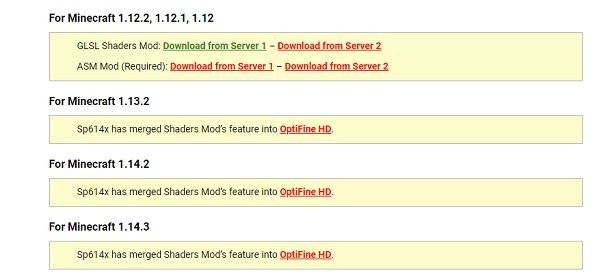 Download Shaders Mod