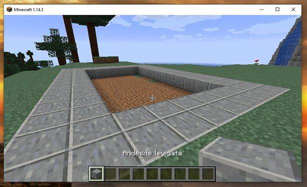 Due blocchi per ogni lato andesite levigata Minecraft