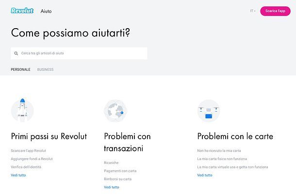 Supporto Revolut