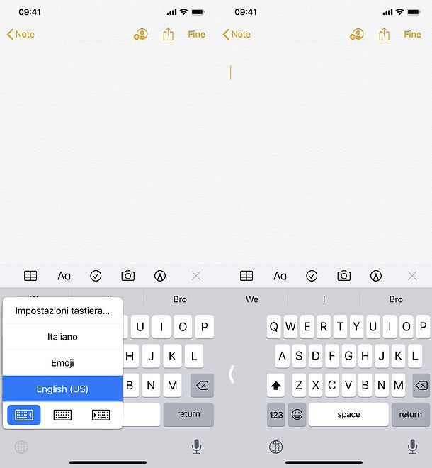 Tastiera a una mano su iPhone