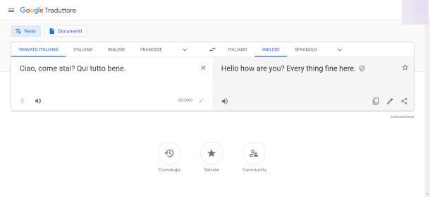 Google Translate su PC