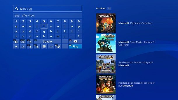 Minecraft PlayStation Store