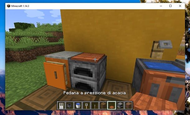 Pedana a pressione acacia Minecraft