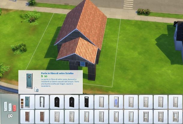 Porta in fibra di vetro Scialba The Sims 4