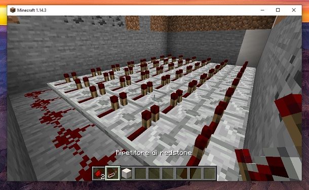 Ripetitori di redstone Minecraft