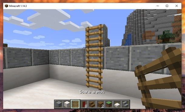 Scala a pioli Minecraft
