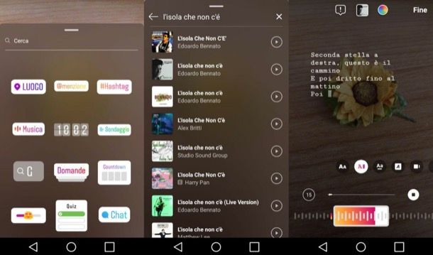 Inserire testo di una canzone su Instagram per Android