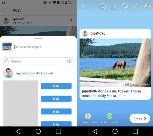 Come fare una storia su Instagram con un post