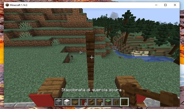 Staccionata di quercia scura Minecraft