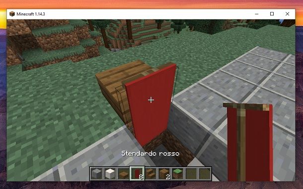 Stendardo rosso Minecraft