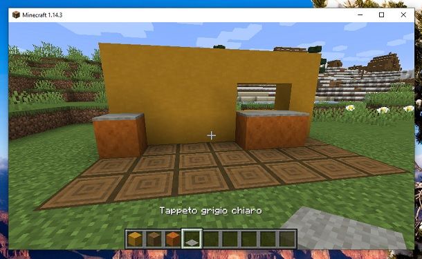 Tappeto grigio chiaro Minecraft