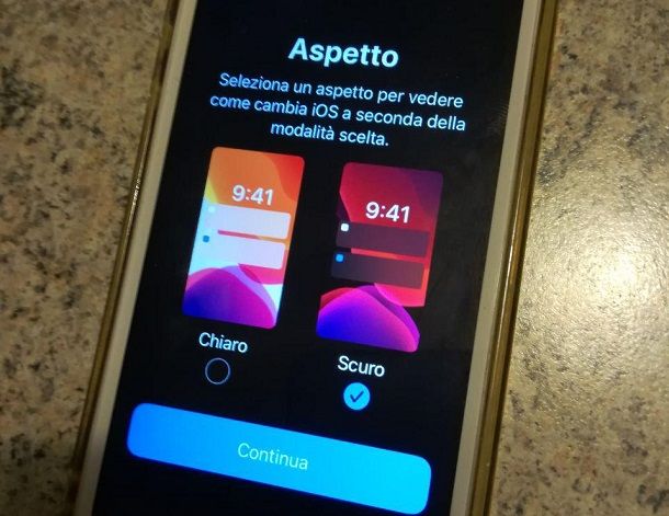 Tema scuro iOS 13