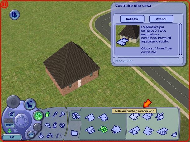 Tetto automatico a padiglione The Sims 2