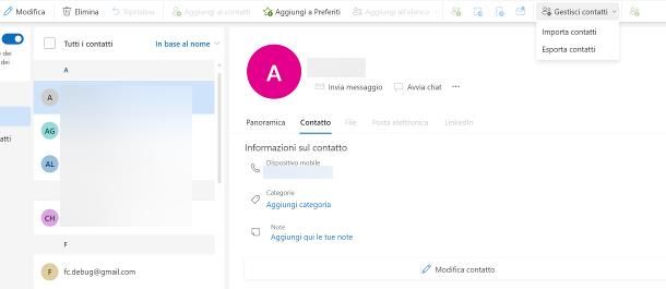Come importare contatti da Gmail a Outlook