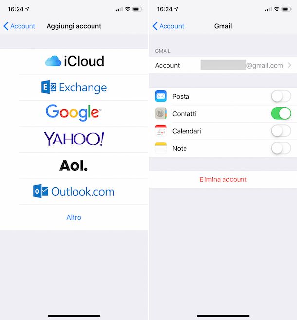 Importare i contatti da Gmail a iPhone