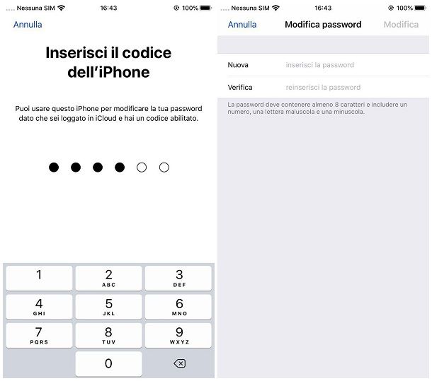 Come eliminare un ID Apple tramite recupero password