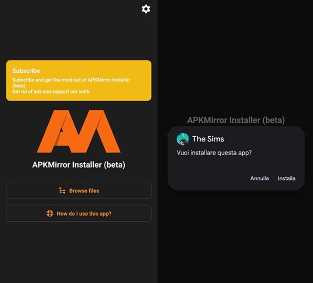 Installazione bundle apkm APKMirror