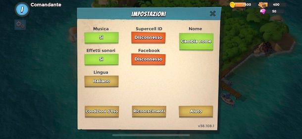 Creare un Supercell ID da Boom Beach