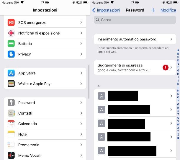 Come vedere password salvate su iPhone e iPad