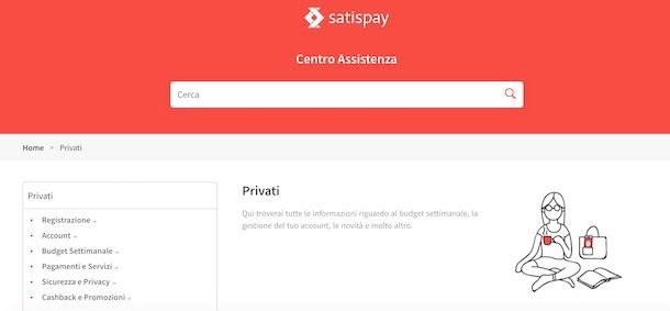 Centro assistenza Satispay