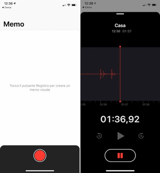 Memo vocali iPhone