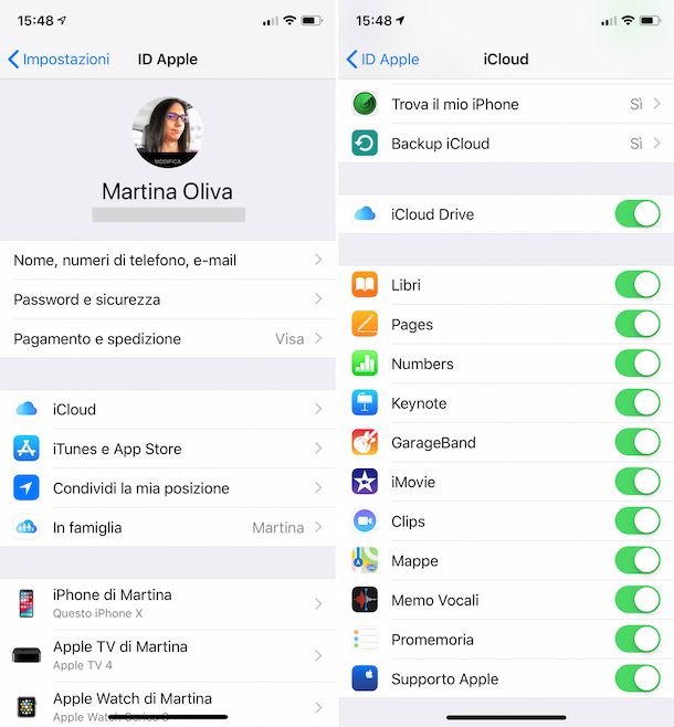 Sincronizzazione Memo Vocali iCloud