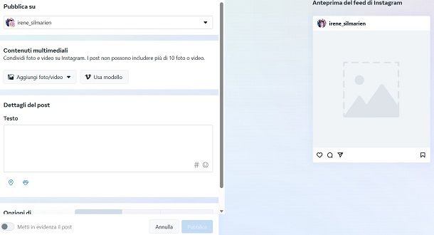 Come pubblicare foto su Instagram da Facebook