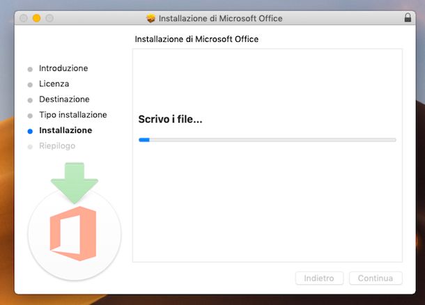 Office 365 installazione macOS