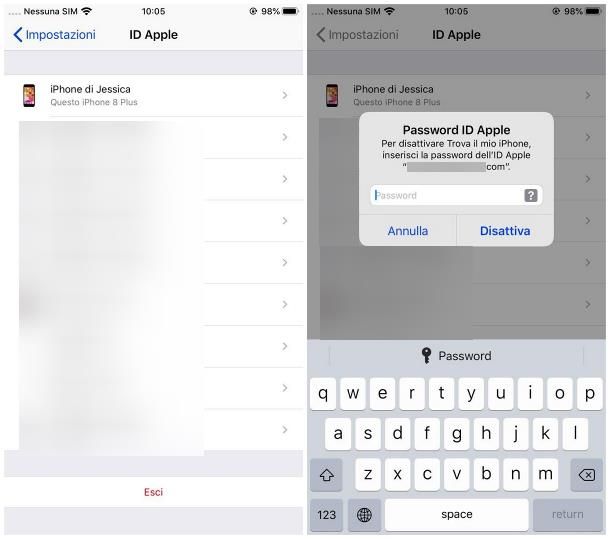 Come togliere un ID Apple da iPhone senza password