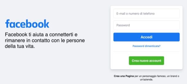 Come accedere a Facebook da computer