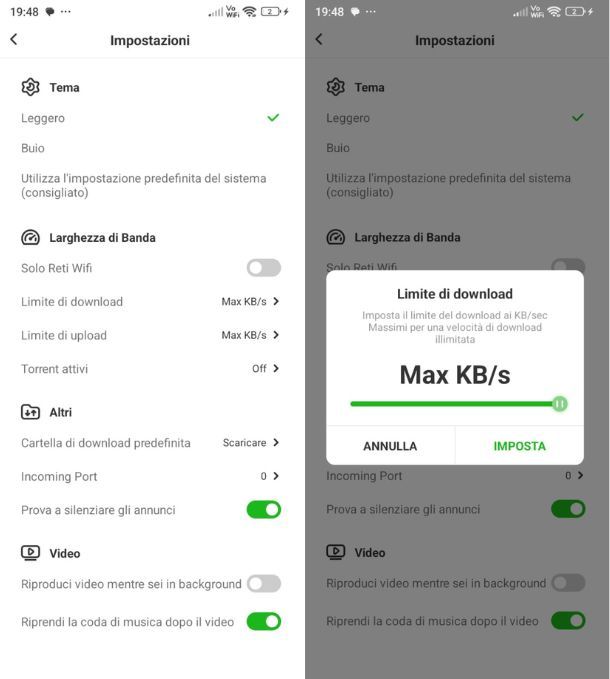 Configurare uTorrent Android