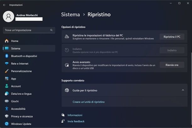 Modalità provvisoria