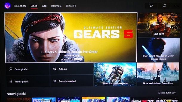 Come scaricare giochi Xbox One