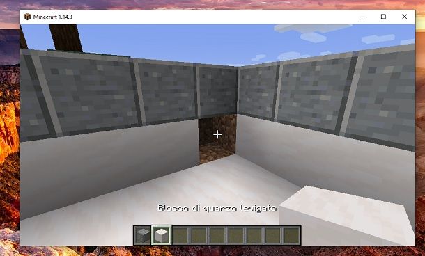 fila blocchi minecraft