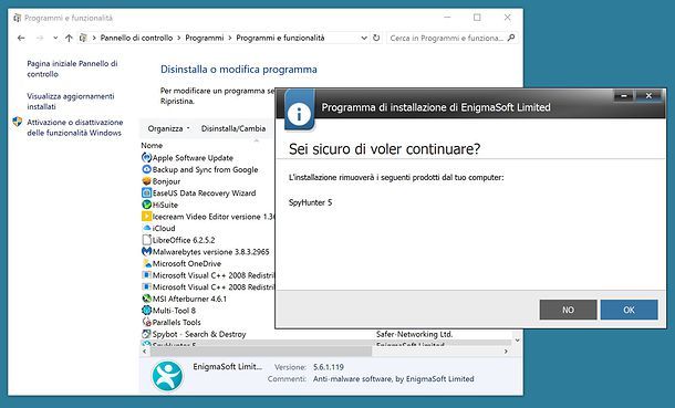 Come eliminare SpyHunter